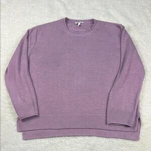 Ella Moss Purple Crew Neck Sweater